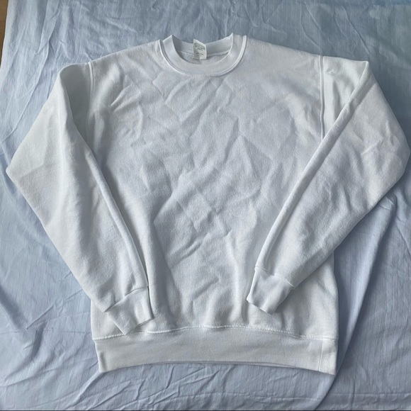 Hanes White Crewneck Sweater - Picture 2 of 3